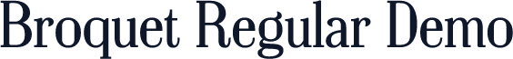 Broquet Regular Demo