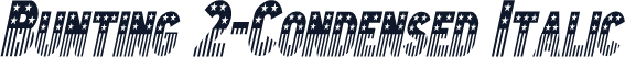 Bunting 2-Condensed Italic