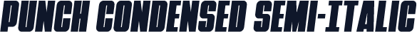 Punch Condensed Semi-Italic