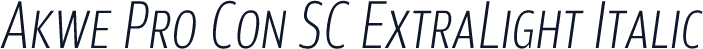 Akwe Pro Con SC ExtraLight Italic