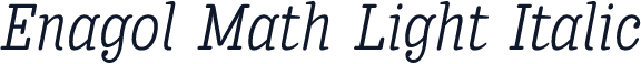 Enagol Math Light Italic