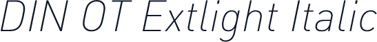 DIN OT Extlight Italic