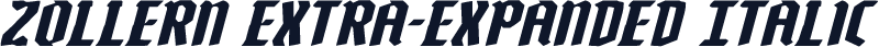 Zollern Extra-Expanded Italic