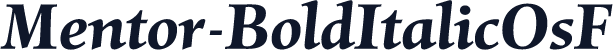 Mentor-BoldItalicOsF
