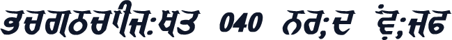 GurmukhiLys 040 Bold Italic