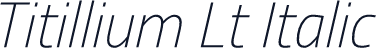 Titillium Lt Italic
