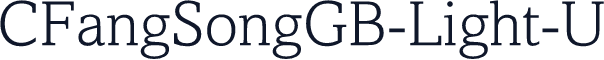 CFangSongGB-Light-U
