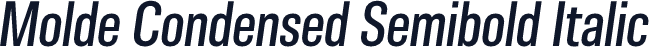 Molde Condensed Semibold Italic