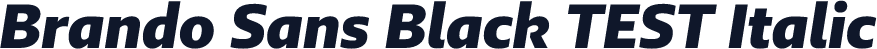 Brando Sans Black TEST Italic