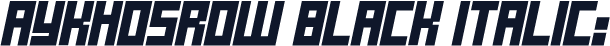 ayKhosrow Black Italic: