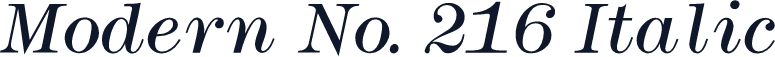 Modern No. 216 Italic
