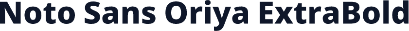 Noto Sans Oriya ExtraBold