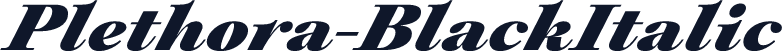 Plethora-BlackItalic