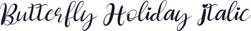 Butterfly Holiday Italic