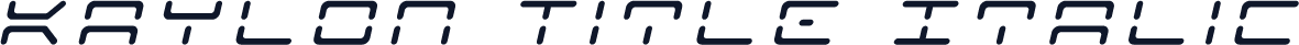 Kaylon Title Italic