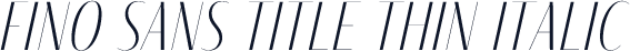 Fino Sans Title Thin Italic