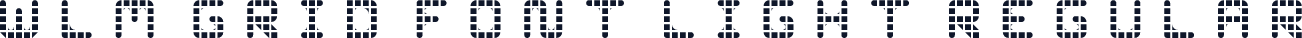 WLM Grid Font Light Regular