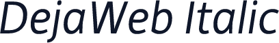 DejaWeb Italic