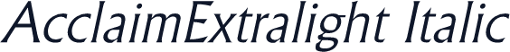 AcclaimExtralight Italic