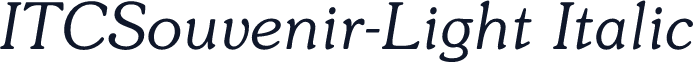 ITCSouvenir-Light Italic