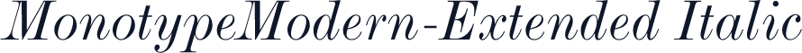MonotypeModern-Extended Italic