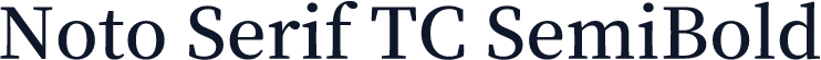 Noto Serif TC SemiBold
