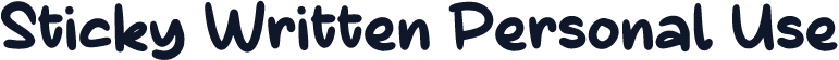 Sticky Written Personal Use
