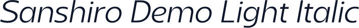 Sanshiro Demo Light Italic