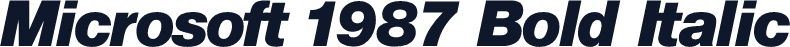 Microsoft 1987 Bold Italic