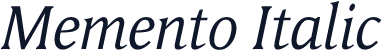 Memento Italic