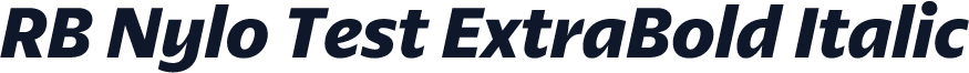 RB Nylo Test ExtraBold Italic