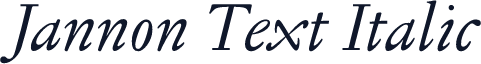 Jannon Text Italic