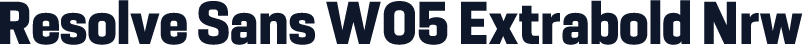 Resolve Sans W05 Extrabold Nrw