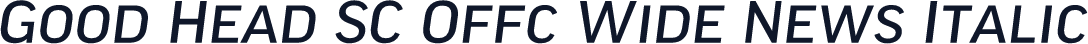 Good Head SC Offc Wide News Italic