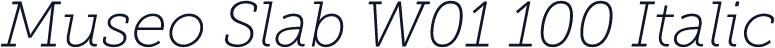 Museo Slab W01 100 Italic