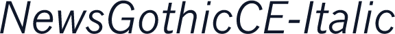NewsGothicCE-Italic