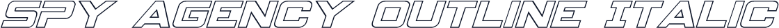 Spy Agency Outline Italic