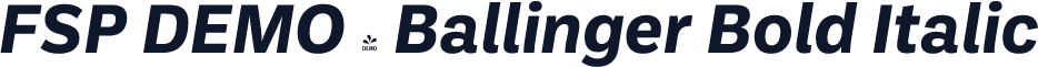 FSP DEMO - Ballinger Bold Italic