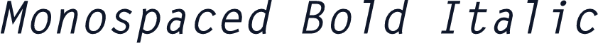 Monospaced Bold Italic
