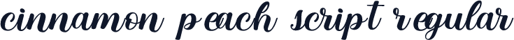 Cinnamon Peach Script Regular