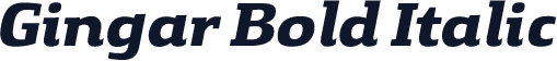 Gingar Bold Italic