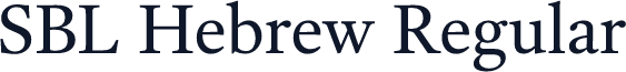 SBL Hebrew Regular