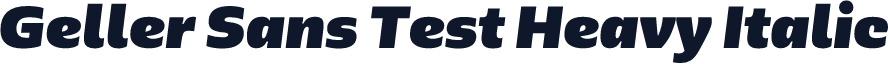 Geller Sans Test Heavy Italic