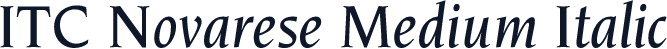 ITC Novarese Medium Italic