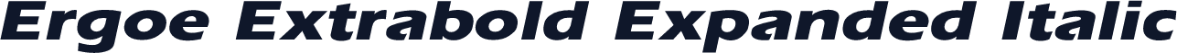 Ergoe Extrabold Expanded Italic