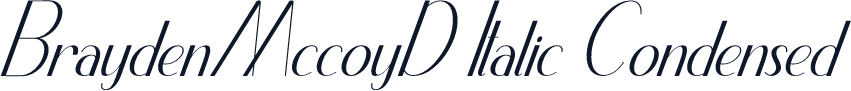 BraydenMccoyD Italic Condensed
