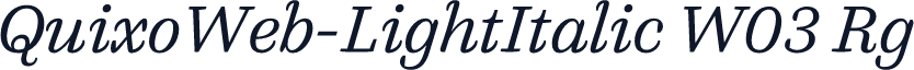 QuixoWeb-LightItalic W03 Rg