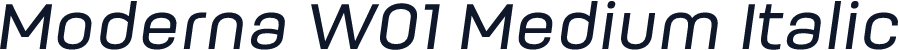 Moderna W01 Medium Italic