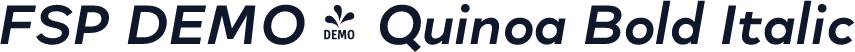 FSP DEMO - Quinoa Bold Italic