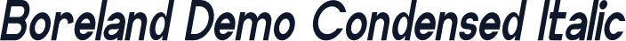 Boreland Demo Condensed Italic